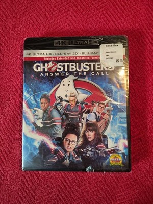 Ghostbusters (4K UHD/3D/Blu-ray, 2016, 3-Disc Set, Extended And Theatrical, New)