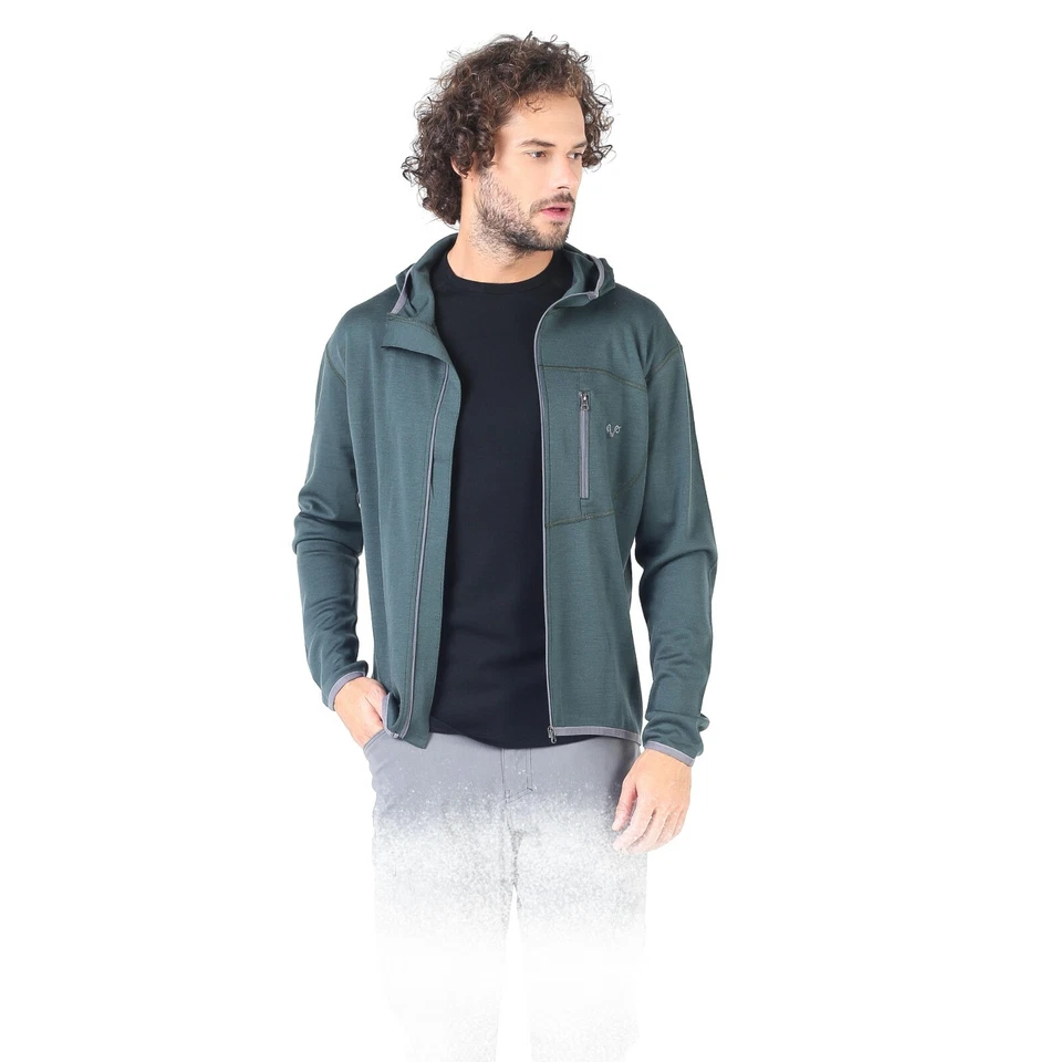 Sudadera con capucha Merino - 100% lana merino - chaqueta con capucha - suéter l Woolona  - Imagen 4 de 4