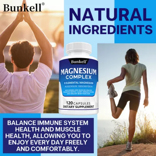 Complejo de Magnesio 1000mg, 8 Magnesio Elemental, Sin Gluten - Sin OGM - Foto 6 de 13