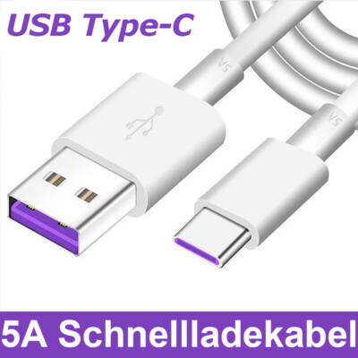 1m 2m Ladekabel USB Typ C Datenkabel für iPhone Samsung Huawei Schnellladekabel