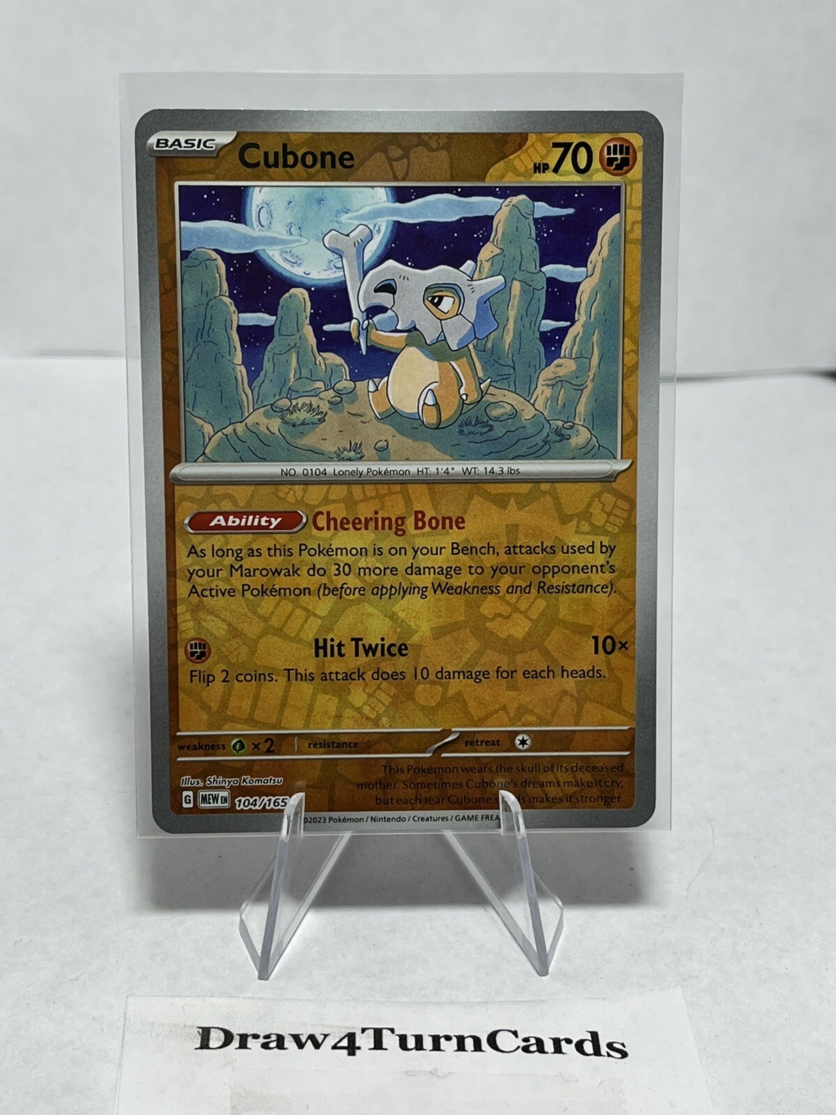 Pokémon - 151 - Cubone 104/165 - Reverse Holo - NM/M | eBay