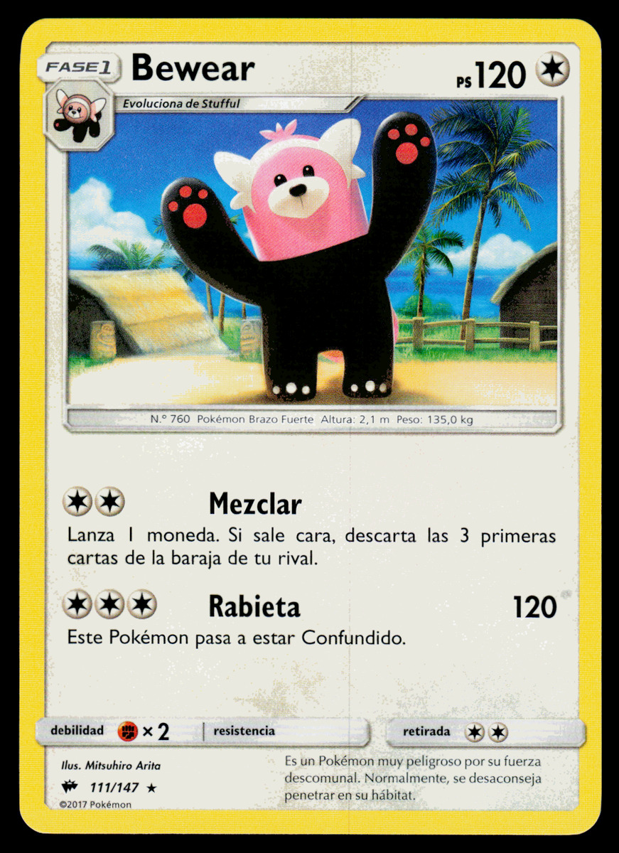 Carta Pokemon Bewear