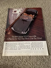 Vintage 1990 JAGUAR XJ-S XJS CONVERTIBLE Print Ad "BLENDING OF ART & MACHINE"