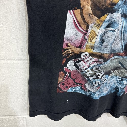 Vintage Chicago Bulls RAP Tee T-SHIRT NEW NBA RECORD JORDAN RODMAN Top XXL - Picture 8 of 23
