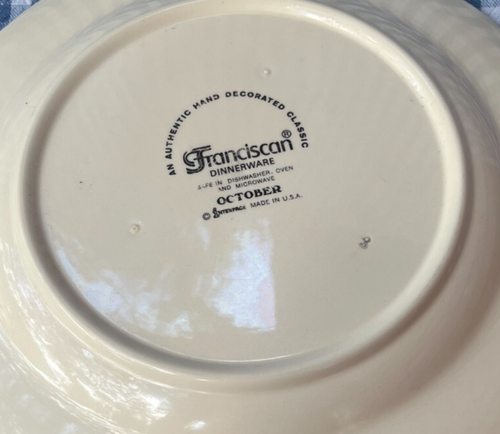 VINTAGE! FRANCISCAN ~ OCTOBER DINNERWARE ~ YOU CHOOSE 1 or ALL ~ 1+ SHIP - Picture 15 of 16
