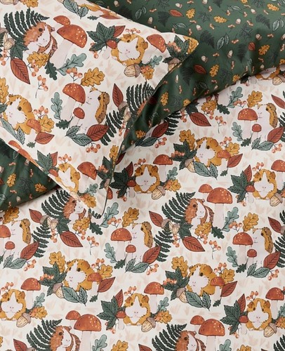Set piumone reversibile George autunno verde porcellino d'India singolo matrimoniale e king nuovo - Foto 2 di 2