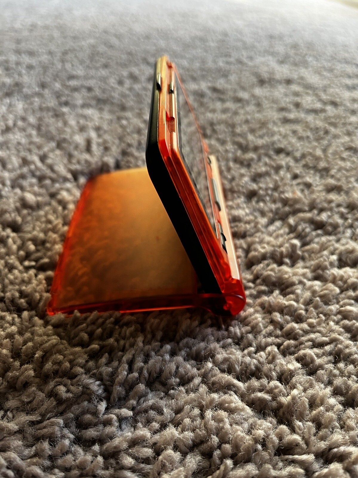 LL Bean Night Finder Clear Orange Camping Alarm Clock With Temperature