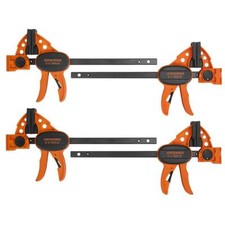 Jorgensen 6" Spreader/Bar Clamp Set 4-packOne-Hand Light Duty E-Z Hold Clamp/...