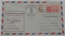 New York AMF to Amsterdam Netherlands October 28 1959 first flight airmail
