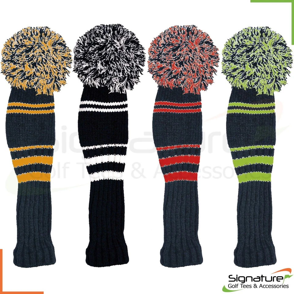 Longridge Bommel Strick Golf Driver Kopfbedeckung - VERSCHIEDENE FARBEN
