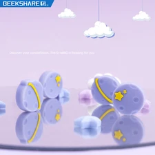 GeekShare Thumb Stick Grip Caps Joystick Cap for PS5 PS4 Controller Purple Skins