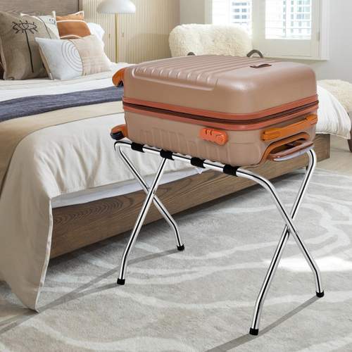 Foldable Luggage Rack with Nylon Belts for Home - Picture 2 of 11