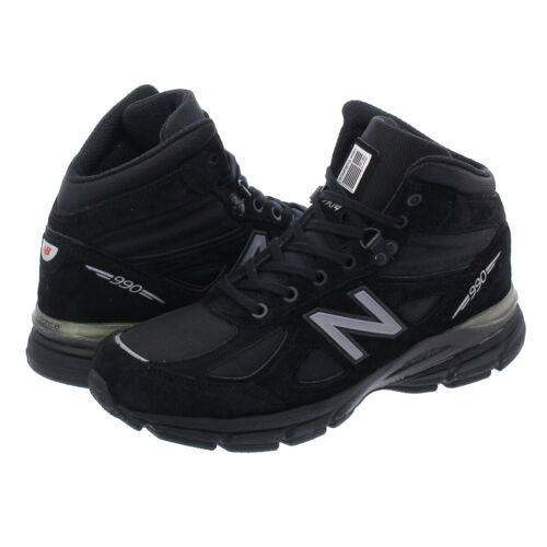 New Balance 990v4 Mid Boot Black Men's Trail running Size 8 9 9.5 10 MO990BK4 - Picture 1 of 7