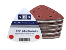 SBS® Klett-Schleifscheiben 100 Stk. 93 x 93 x 93 mm Korn 40-240 Schleifdreiecke