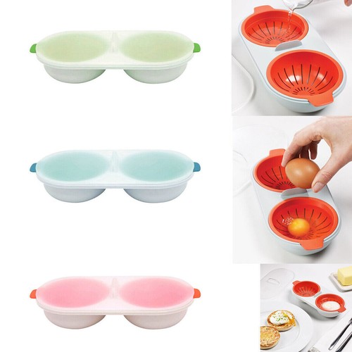 Mikrowelle Double Ei Herd pochiert Steamer Tasse Küche Kochgeschirr BPA frei