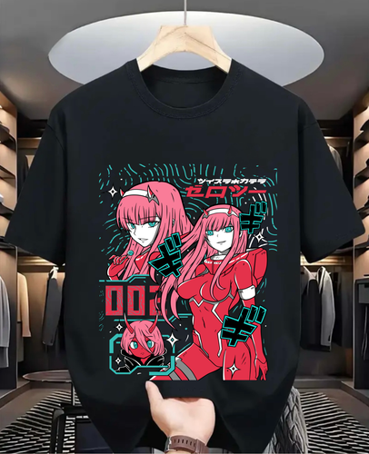 Zero Two Unisex T-Shirt, Anime Aesthetic Anime, Geschenk, Kawai Vaporwave, Zero Two - Bild 1 von 3