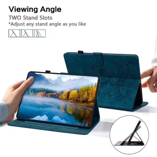 Für Samsung Galaxy Tab A7 A8 A9+ S6 S8 S9 FE Flip Leder Tasche Stoßfest Hülle - Bild 75 von 102