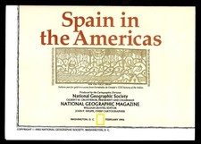 Map National Geographic Spain in the Americas 1992