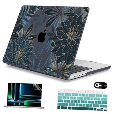 Case for MacBook Pro 16'' M4 A3403 A3186 M3 A2991 M2 A2780 Dahlia Flower C035