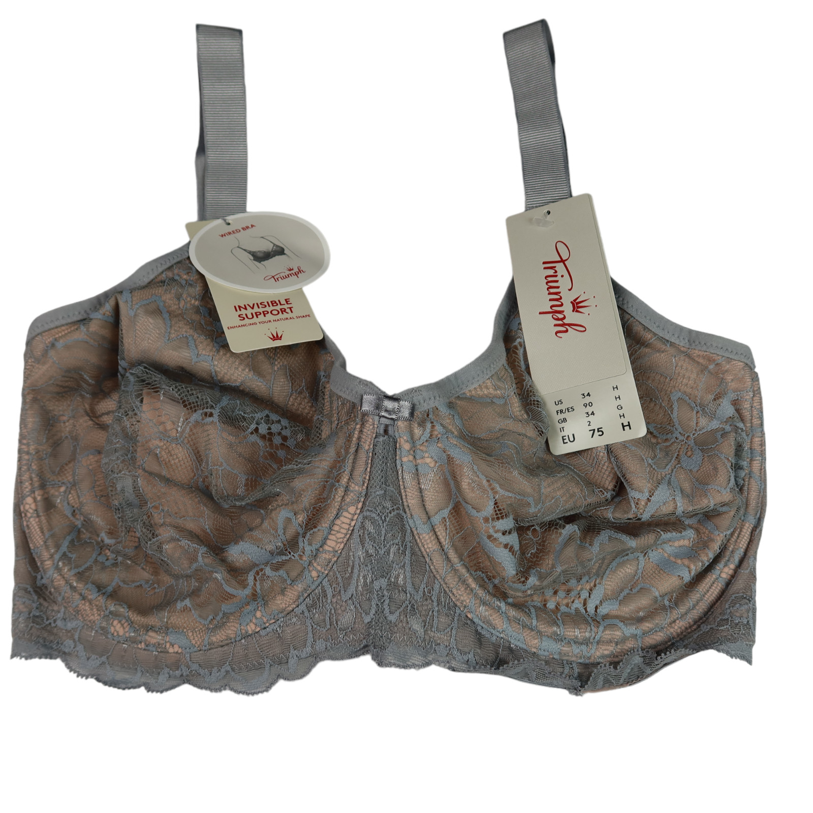 Triumph Women's Amourette Charm W02 Wired Bra, Faded Demin. 34G