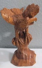 Hand Carved Wood EAGLE Beautiful Apox 12.5" Tall Vintage