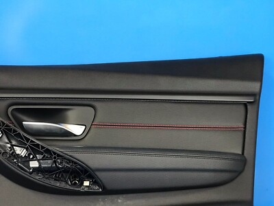 12-16 BMW F30 320I 328I 335I FRONT RIGHT DOOR PANEL BLACK W/ RED