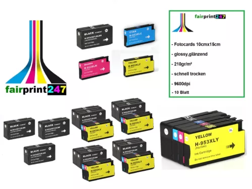 Patronen für HP 953XL HP 953 kompatibel ! ! NEUSTE CHIPVERSION STAND 05/2025 ! !