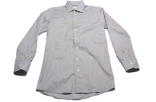 Eton Dress Shirt Mens Size 39 15.5 Contemporary Button Up Blue Gold Stripes