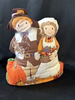 Keepsake Crafts Little Pilgrims Thanksgiving Fabric Pillow Stuffed Centerpiece