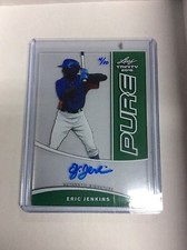 2015 Leaf Trinity Baseball PURE PA-EJ1 Eric Jenkins RC GREEN 4/10 Autograph AUTO