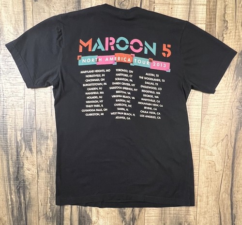 Maroon 5 North America Tour 2013 Men's T-Shirt Size Medium Band Concert Band . - Picture 3 of 6