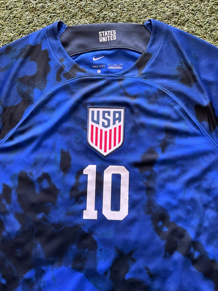 Nike Men's USA Away Jersey 22/23 #10 Pulisic - Blue | eBay