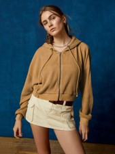 Zip Up Hoodies For Women Sweatshirt Fall Long Sleeve Loose Fashion Jacket Coat
