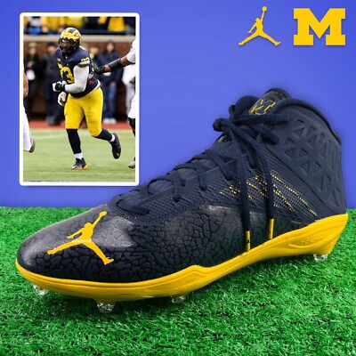 Team Issue Jordan Michigan PE Nike Zoom Code Elite 3/4 D Football Cleat Sz 16