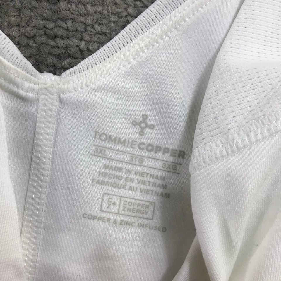 Tommie Copper Shoulder Support Bra With Zipper Womens 3XL XXXL White Top - Image 3 of 4