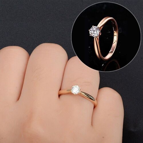 Classic Acrylic Crystal Charm Rings - Cubic Zirconia Fashion Jewelry Rings 1pcs - Picture 1 of 18