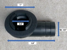 AC Drain Hose Connector Elbow Fitting with Rubber Ring (Lots)