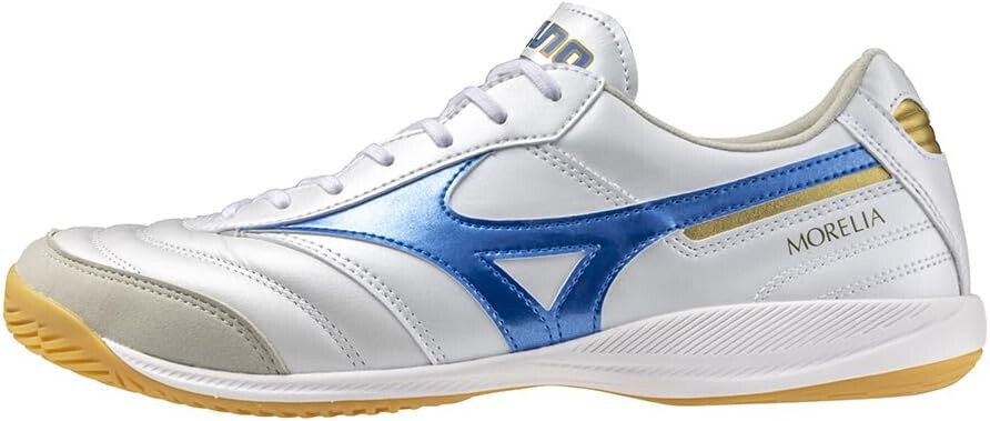 Кроссовки для мини-футбола MIZUNO MORELIA SALA ELITE, цвет Q1GA2412, белый, синий, US8.5(26,5 см)