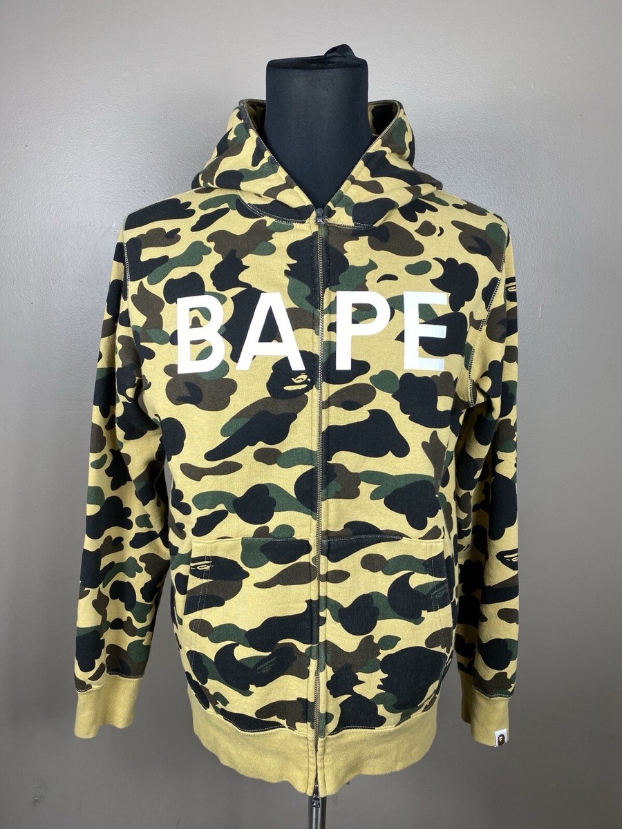 BAPE First Camo Wide Full Zip Hoodie Size Xtra Large | eBay