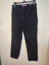 Gloria Vanderbilt Amanda Tapered Leg High Rise Jeans Black Size 4 Short GUC