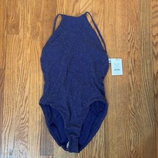 Andie Swim The Lanai One Piece Cosmic Sparkly Blue Size S NWT