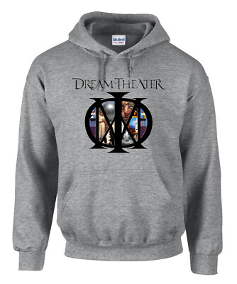 Dream Theater Stern Logo Rock Music Grau Hooded Kapuzenpullover -3063 -GR