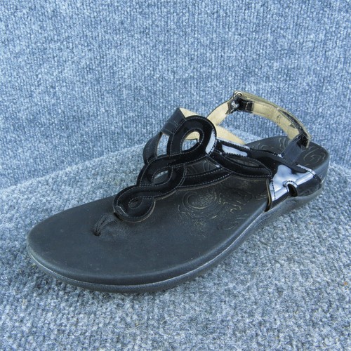 Rockport Women T-Strap Sandal Shoes Size 8 Medium Black Synthetic
