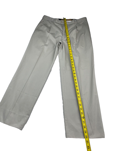 Burberry Men's Nova Check Lined Pleated Chino Pants Khaki/Tan • 34x28 - Picture 6 of 10