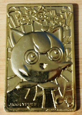 pokemon jigglypuff 1999 gold card Pokemon Burger King Gold-Plated Trading Card main image 0