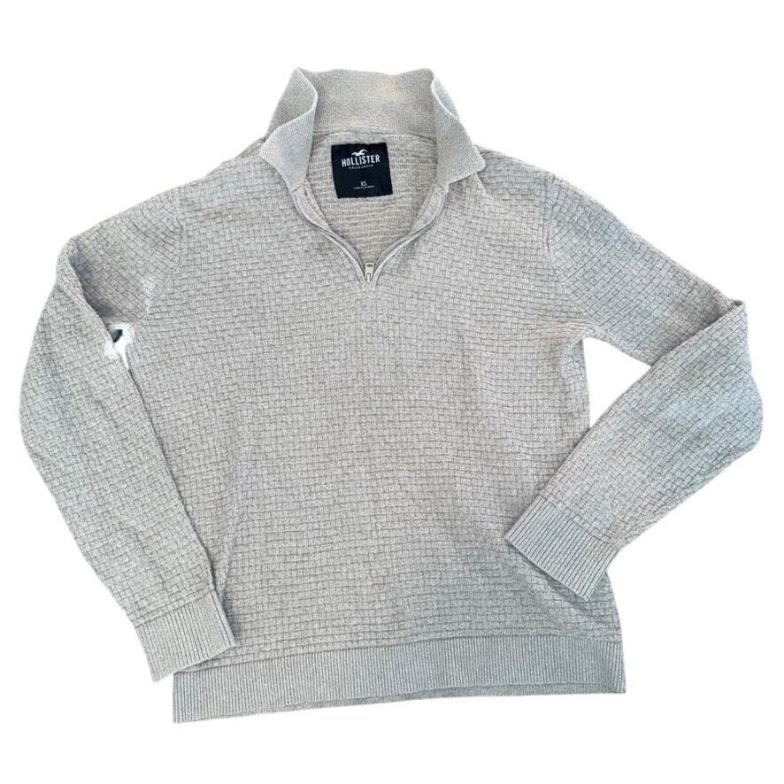 Hollister Men's 1/4 Zip Pullover Sweater size XS Mens/ S-M Womens