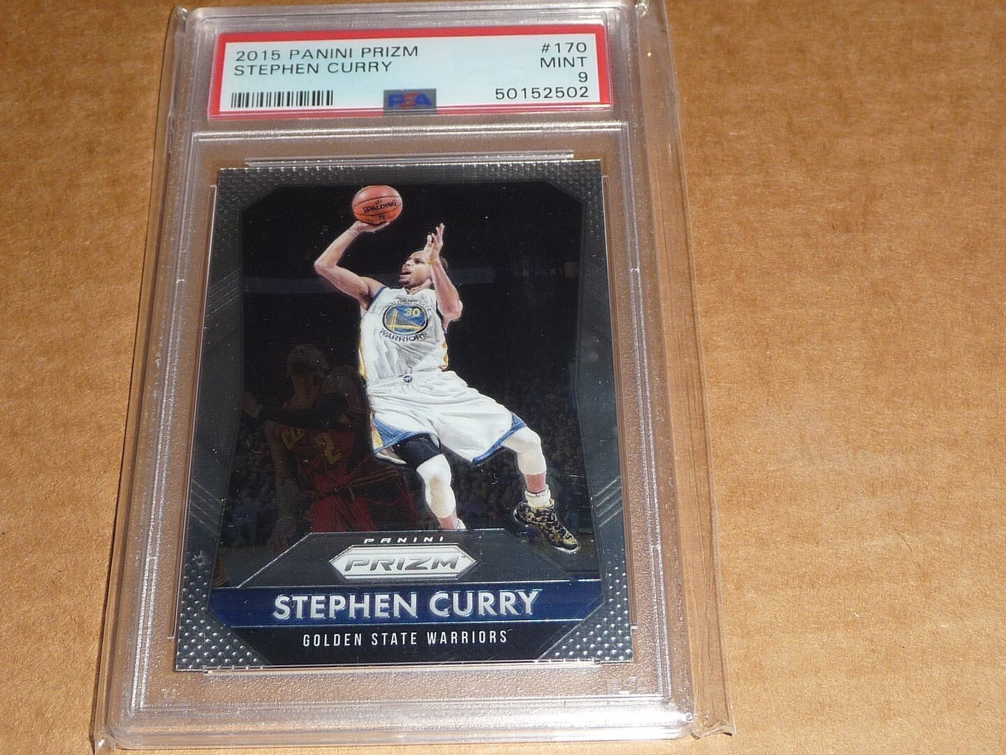 2015/16 Panini Prizm STEPHEN CURRY WARRIORS #170 PSA 9 MINT