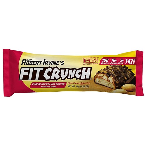 Fit Crunch Chef Robert Irvine's Whey Protein Bars, 18 Count Chocolate Peanut - Picture 3 of 5