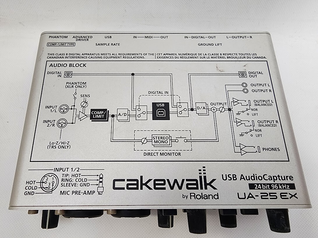 EDIROL USBオーディオ/MIDIインターフェース UA-25 Roland - UA-25 | USB Audio Interface