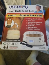 Dr Ho's 2-in-1 Back Relief Belt Sz A Waist 25-41 in - Pump NOT Included